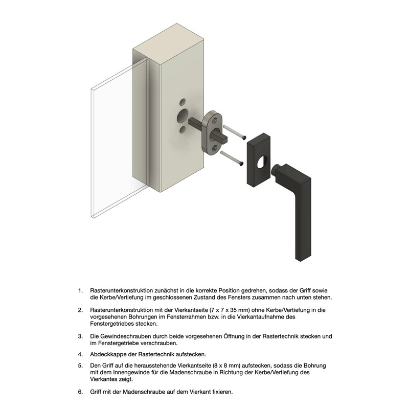 Beschläge Hamburg: Window Handles, Window Fitting MARS DK 44Z SM