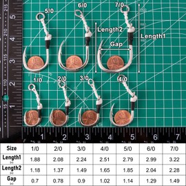 Dr.Fish 10 Pack Fishing Jigging Hook Heavy Duty Assist Single Hooks Saltwater Vertical Jig Replacement Hook Slow Pitch Jig Lure Tuna Mackerel Flounder Offshore Fishing 6/0