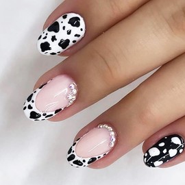 24 Pcs Valentines Press on Nails Short Square Red Lips Fake Nails Heart False Nails Black Stripes Glue on Nails Valentine's Artificial Nails for Women Girl Holiday Nail Design Decoration