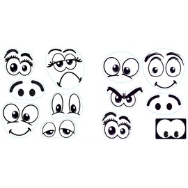 Plage 152003 Sticker XXS - Comic eyes, 2 Sheets, 11 x 10,5 cm