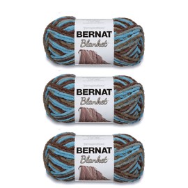 Bernat Blanket Coastal Cottage Yarn - 3 Packs of 150g - Polyester - 6 Super Bulky - 108 yards - Knitting/Crochet