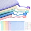 METBOU Filing Bag with Zipper A4 Multi-Color Set, Zipper Bag,