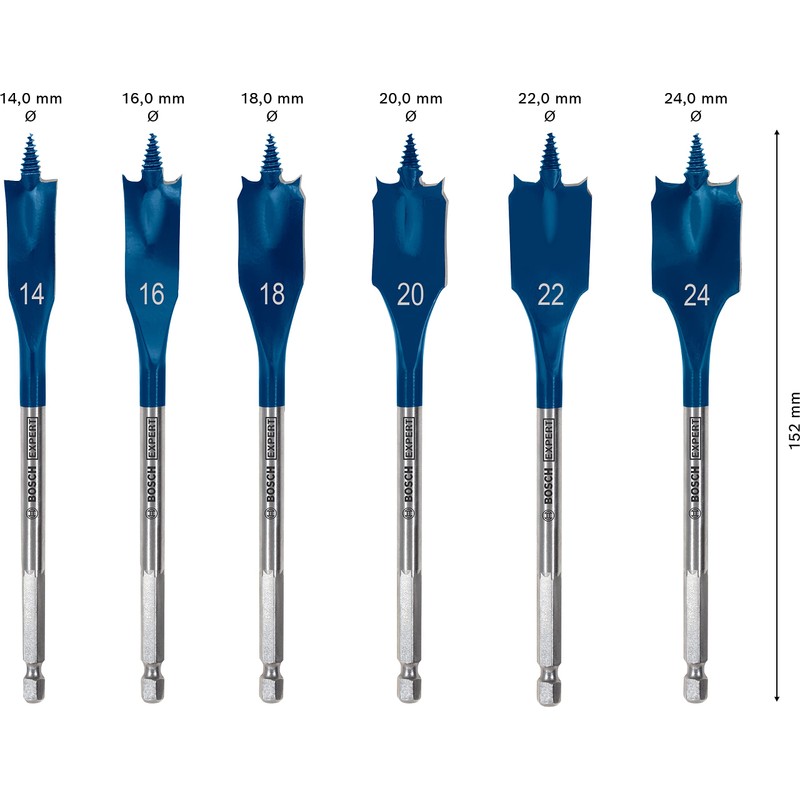 Bosch 6x EXPERT Self Cut Speed Spade Drill Bit Set