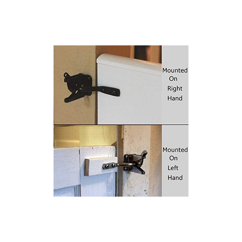 Garden Gate Latch for Wooden Gates Gravity Locking Automatic Self