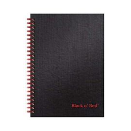 Black n' Red Notebook, Twin Wire, Hardcover, 8-1/4” x 5-1/4”, Medium, 70 Ruled Sheets, 1 Count (L67000)
