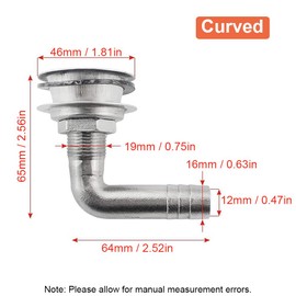 Kraftstoffentlüfter für Boote, 16 mm, Edelstahl, gebogen, mit Befestigungsdichtung, Marine-Hardware für Schiff, Yacht
