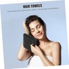 Mikinona 2pcs Salon Quality Hair Towels Fast Drying Black Hair