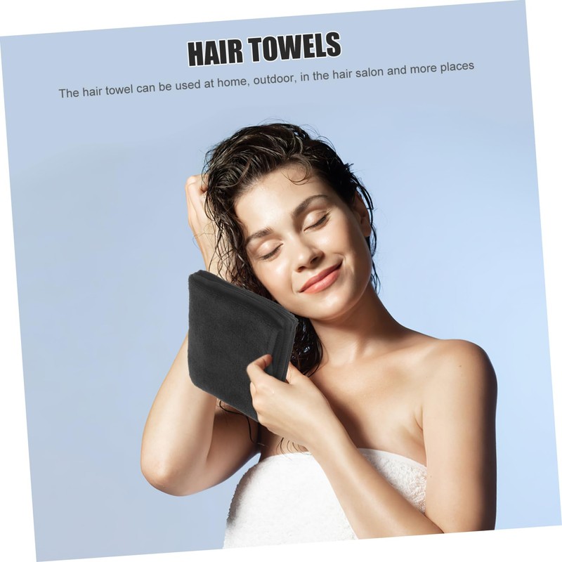Mikinona 2pcs Salon Quality Hair Towels Fast Drying Black Hair