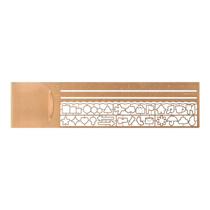 DESIGNPHIL Midori 42290006 Clip Ruler, Copper A