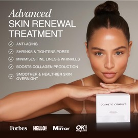 Cosmetic Consult Miracle Skin Transformation By Ashley Stobart | Rejuvenates & Refreshes Skin Overnight, Smooths Wrinkles & Acne, Boosts Collagen, Anti-Ageing Skin Cleanser | 4 x Skincare Sachets