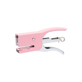 XiowDow Hand Held Plier Stapler Mini Manual Pink Stapler Metal Handheld Plier Stapler Desktop Cute Staplers No.10 Staples 25 Sheet Capacity for Desk Home Office Supplies(Pink)