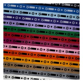 Stick of Dynamite Firecracker Satin Ribbon for Bows Gift Wrapping DIY Craft Projects - 3 Yards - Blue Ribbon/White Printing - 1 Inch Width