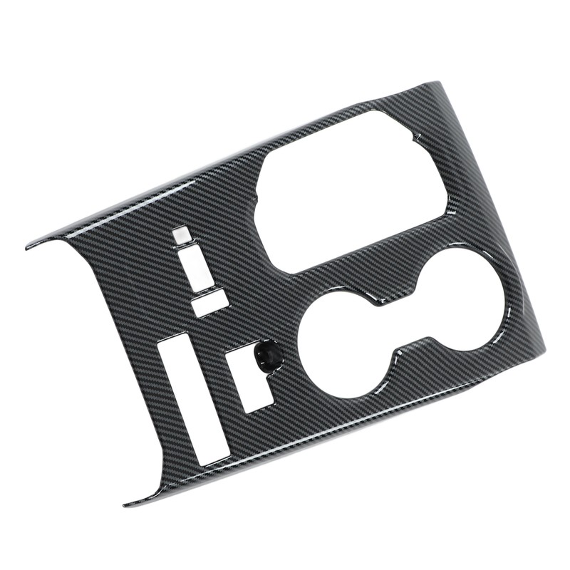 Car Center Console Shift Panel Trim Adhesive Glossy Carbon Fiber