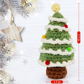 Noocro Crochet DIY Complete Kit Christmas Tree for Beginners with Premium Yarn, Tools, Detailed Instruction and Step by Step Tutorials. for Holiday Gift and Decoration