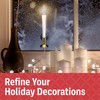 Holiday Joy - 1 Pack Christmas Window Candles with Sensor