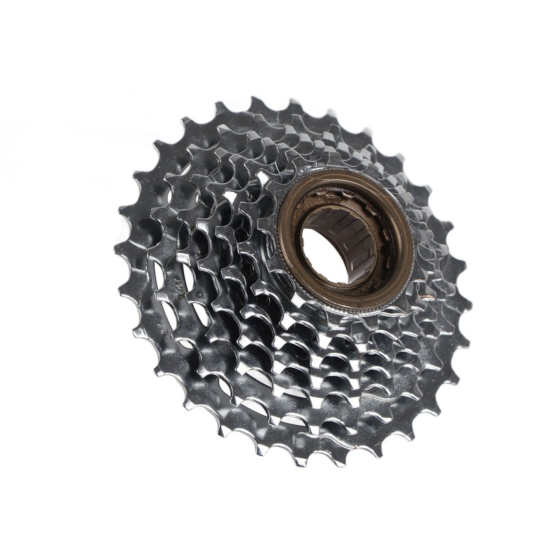 7 Speed Freewheel 13‑28T Bike Threaded Flywheel Silver Steel Bike