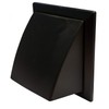 Cowled Grille 100mm / 4" Black External Exterior Ducting Air