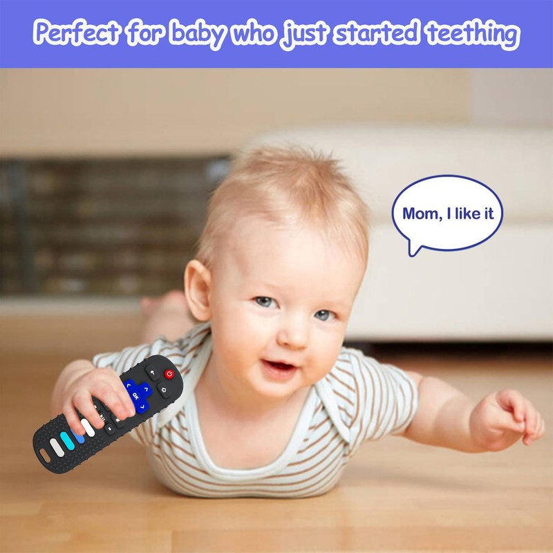 ROBBEAR Baby Teething Toys, Food Grade Silicone Teether for Babies