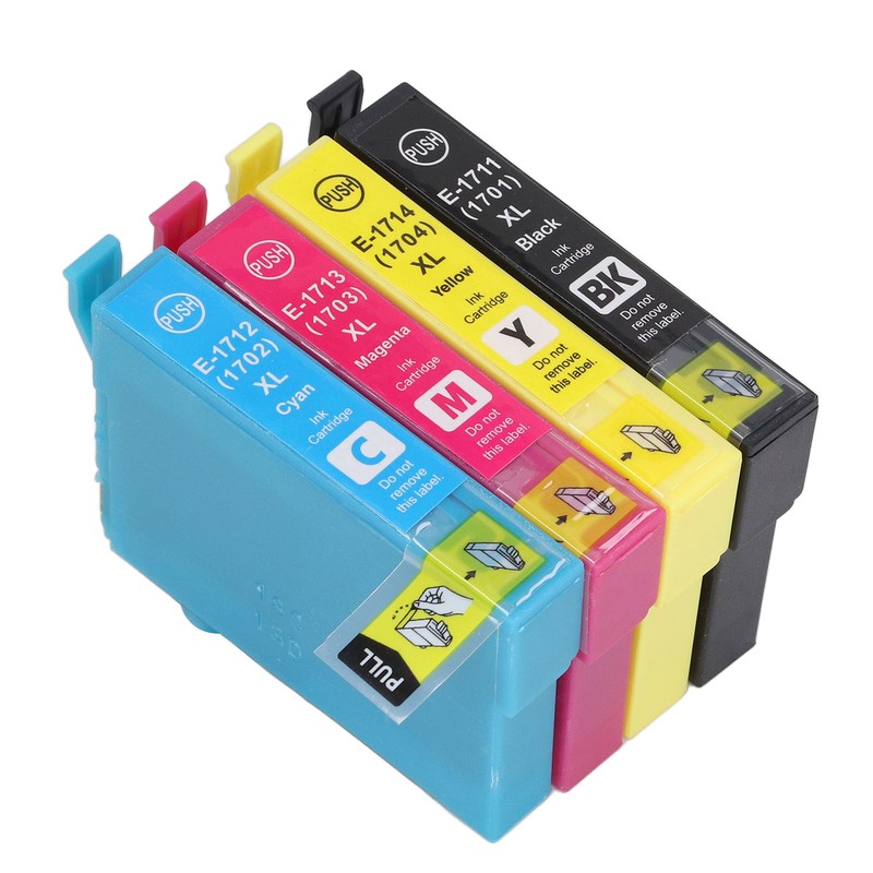 4PCS Printer Ink Cartridge Colorfast Clear Printing Large Capacity Ink