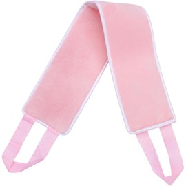 Aplicador de Bronceador para Espalda Correa de Vellón Rosa, Herramienta de Bronceado para Lociones y Cremas, Accesorio para Aplicación Uniforme Rayas, Uso Familiar en Cuidado