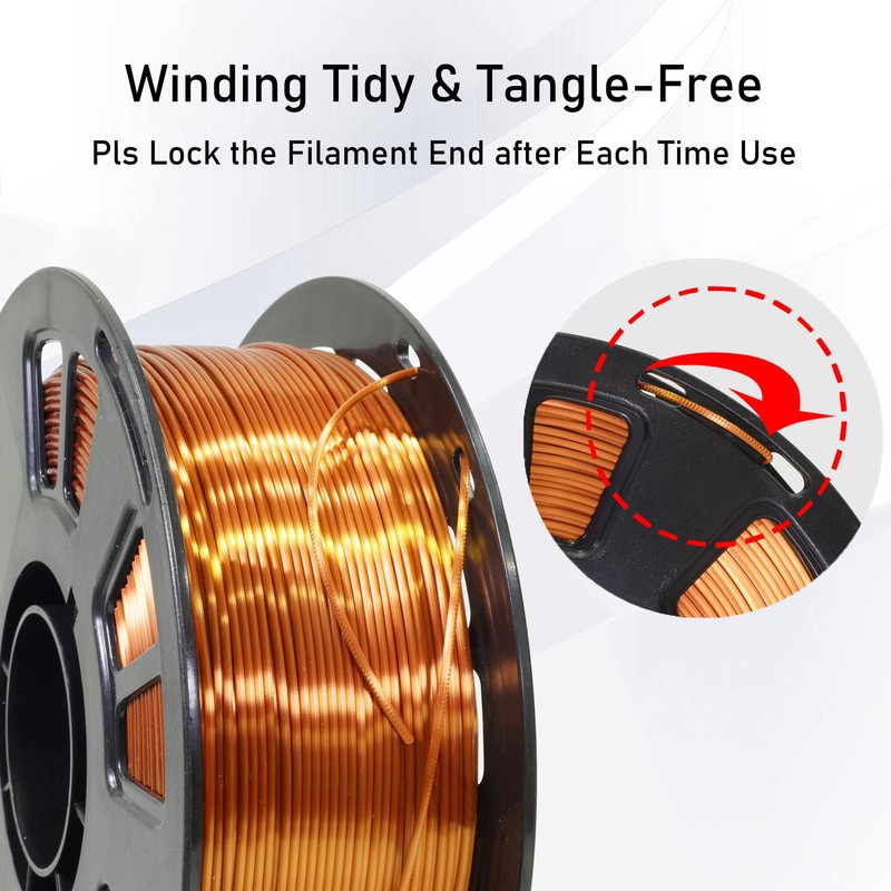 MIKA3D 1KG Silk Metal Luster Surface Shiny Red Copper PLA