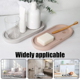 Diatomaceous Earth Sink Caddy, Water Absorbing Dish Soap Holder Reversible Sink Tray for Kitchen, Living Room, Bathroom, Sink