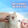 50Pcs 5ml Syringes With Caps for Refilling and Measuring Liquids,
