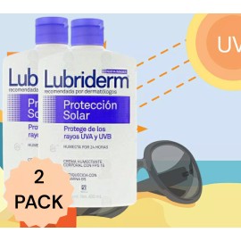 LUBRIDERM 2X Lubriderm Body Cream UV 15 Sun Protection, 400 ml. FREESHIPPING