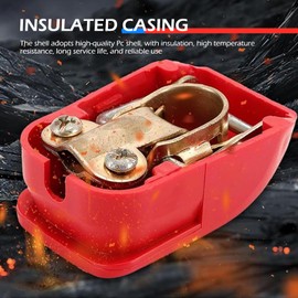 Dogary 2 PCS Car Quick Release Cable Terminal Connector, Cable Switch Terminals Connectors, Wiring Harness Switch Terminal Replacements, Suitable for Most Cars, Trucks and SUVs (Blue & Red)