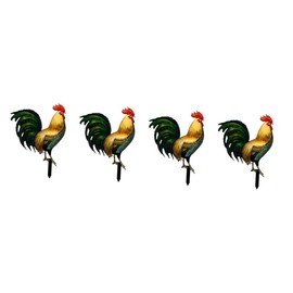 Mipcase 4pcs Acrylic Chicken Stake Decoration for Garden Durable Chicken Yards Art Sign with Pointed Tip for Easy Installation for Lawns and Backyards Reliable Outdoor Decor