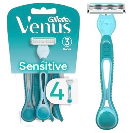 Gillette Venus Simply 3 rasuradoras desechables para mujeres sensibles 16 rasuradoras individuales (paquete de 4)