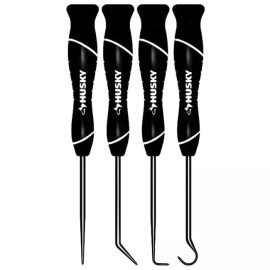 Husky 4-PC PRECISION HOOK & PICK TOOL SET: Straight Full 180° 90° Small Angle 35