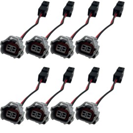 8 adaptadores PnP para inyector de combustible, cableado para denso hembra a EV1 Bosch/Jetronic macho con cable