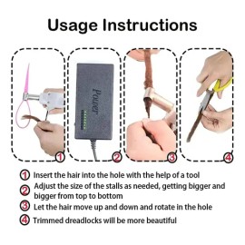 Máquina De Rastas Eléctrica Portátil For Locs                                                                                                         