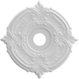 Ekena Millwork Ekena Millwork CMP19AT Attica Thermoformed PVC Ceiling Medallion (Fits Canopies up to 6 3/4"), 19"OD x 3 1/2"ID x 1"P