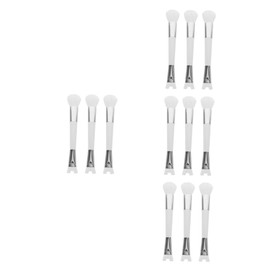 OATIPHO 12 pcs Dual Ended Face Makeup Brushes Set with Soft Bristles U Shaped Nose Contour Brush for Precise Sculpting and Portable Use for Women the Go