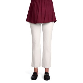 Motherhood Maternity Women's Maternity Super Stretch Secret Fit Belly Ankle Skinny Work Pant, White, Medium