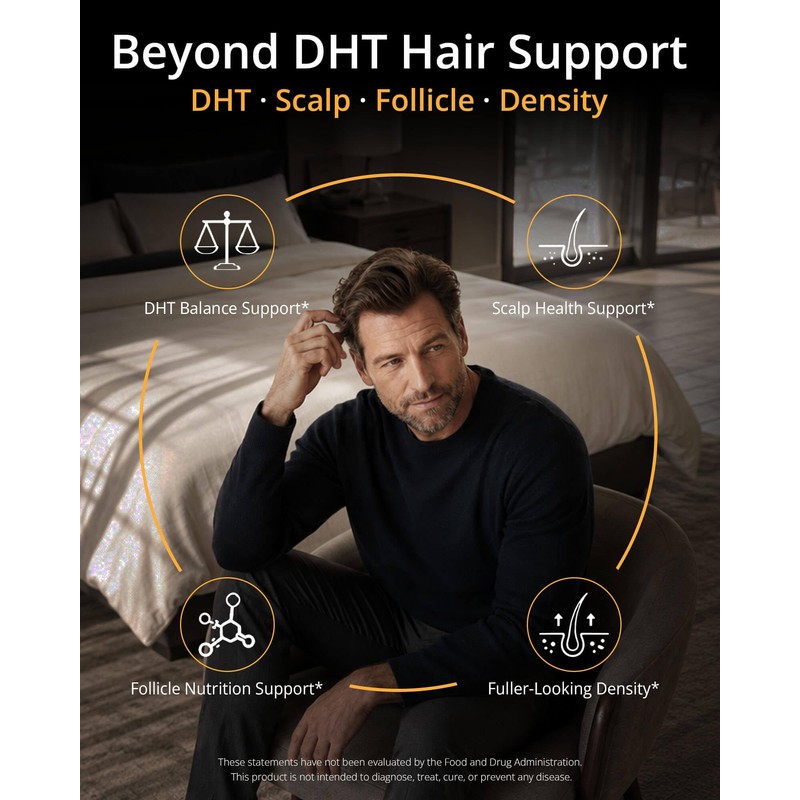 HiWell Absorfyx DHT Blocker for Men, 10-in-1 Hair Growth Supplement