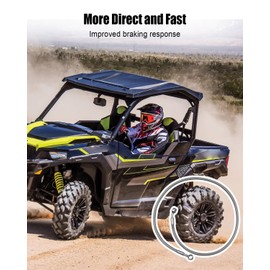 AUGREX Front Left Brake Hose Line Fit for Polaris UTV Brutus Ranger 1000 Crew XP Ranger 570 Full-Size 570-6 Crew 900 Gas Diesel 1000 HST 2013-2018, Replce 1911734