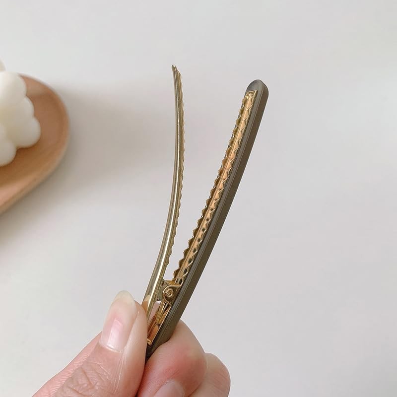 4 Pcs 3.5 Inch Frosted Narrow Metal Spike Alligator Duck