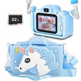 Yukicam Kids Camera, Popular Children's Camera, Front and Rear 40 Megapixel Toy Camera, 1080P HD Recording, Continuous Shooting, Photo Timer Shooting, Selfies, 8x Zoom, Digital Camera for Children,