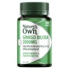 Nature's Own Ginkgo Biloba 2000mg Tablets 100 - Reduces Free