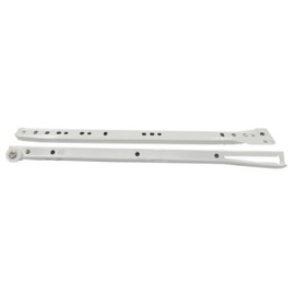 SAYOYO 2 Pairs of Drawer Runners 400 mm, Full Extension Extendable Drawer Runners, Roller Guides with 2 x 12 Screws, Load Capacity 20 kg, White