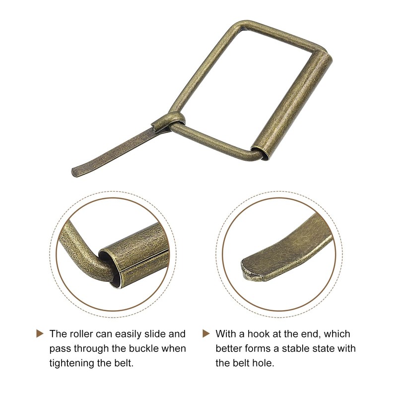 sourcing map Roller Buckles Multipurpose Metal Adjustable Belt Buckle for,