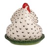 Creative Co-Op Stoneware Vintage Reproduction Hen Shaped Butter Dish, Multicolor
