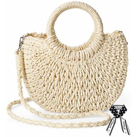 Dailyacc Straw Shoulder Bag For Women Woven Purse Summer Beach Envelope Clutch Straws Wallet