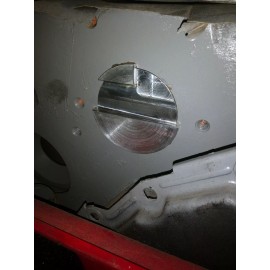 CUMMINS BILLET FRONT FREEZE PLUG,USES STOCK FAN, USA MADE! 4BT,6BT,12V 24V 6.7!