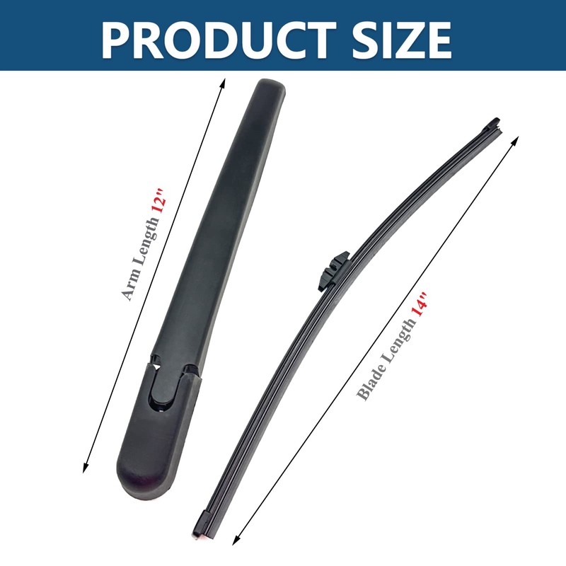 Rear Windshield Wipers Blade Arm Set for Ford EDGE 2015-2020