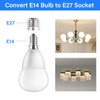 SinLoon 10 Pcs E27 to E14 Socket Adapter E27 to