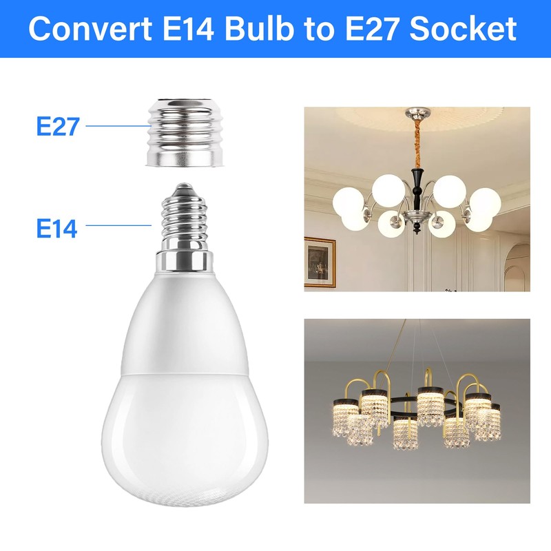 SinLoon 10 Pcs E27 to E14 Socket Adapter E27 to